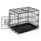 Legowiska dla psów - dibea skrzynka transportowa dla psów i małych zwierząt, stabilne pudełko z mocnego drutu, składana/składana, 2 drzwi, z podstawą (rozmiary do wyboru, S-XXXL) DC00490 - miniaturka - grafika 1