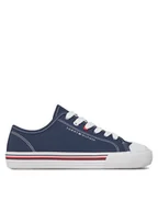 Buty dla chłopców - Tommy Hilfiger Trampki Low Cut Lace Up Sneaker T3X9-33324-0890 S Granatowy - miniaturka - grafika 1