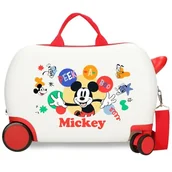 Walizki - Joumma Disney Mickey Peek a Boo Walizka dziecięca biała 45 x 31 x 20 cm twarda ABS 24,6 l 1,8 kg 4 koła bagaż podręczny, biała, walizka dziecięca - miniaturka - grafika 1