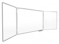 Tablice i flipcharty - Tablica szkolna, suchościeralno-magnetyczna typu tryptyk, biała, 100x170-340 cm - miniaturka - grafika 1