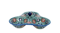Tace i patery - Ceramiczna tacka do serwowania potrójna Ceramika Bolesławiec - miniaturka - grafika 1