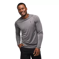 Koszulki sportowe męskie - Męska koszulka z długim rękawem Black Diamond Lightwire Long Sleeve Tech Tee steel grey - S - miniaturka - grafika 1