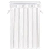 Kosze wiklinowe - Kosz bambusowy z pokrywą biały KALUTARA - miniaturka - grafika 1