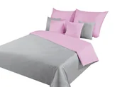 Pościel - Pościel EUROFIRANY Nova, szaro-różowa,, 160x200 cm, 3-elementowa - miniaturka - grafika 1