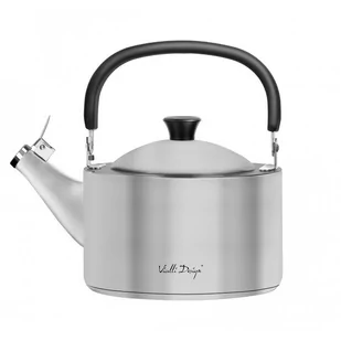Vialli Design Czajnik 1,5l z gwizdkiem Diamante stalowy matowy 27855 27855 - Czajniki na gaz - miniaturka - grafika 1