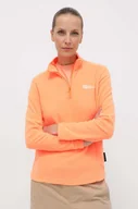 Bluzy damskie - Jack Wolfskin bluza sportowa Taunus kolor pomarańczowy gładka - miniaturka - grafika 1