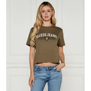 Guess Jeans T-shirt | Cropped Fit - Koszulki i topy damskie - miniaturka - grafika 1
