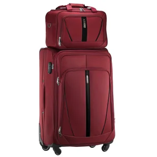 Zestaw Walizka Duża i Torba z Codury Czerwony - Walizki Zestaw Walizka Duża i Torba z Codury Czerwony - Walizki - miniaturka - grafika 1