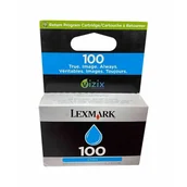 Tusze oryginalne - 14N0900E LEXMARK 100 WKŁAD ATRAMENTOWY CYJAN - miniaturka - grafika 1