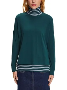 ESPRIT T-shirt damski, 305 / Emerald Green, XS - Koszulki i topy damskie - miniaturka - grafika 1