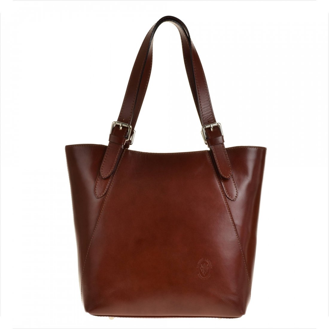 Torebka skórzana shopper XL koniak GENUINE LEATHER
