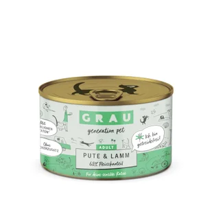 GRAU Adult bez zbóż, 6 x 200 g - Indyk i jagnięcina - Mokra karma dla kotów - miniaturka - grafika 2