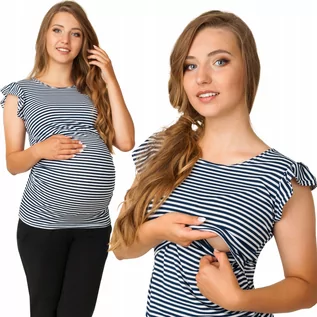 Odzież ciążowa - Bluzka ciążowa do karmienia Megan krótki rękawL/XL - Anda - grafika 1