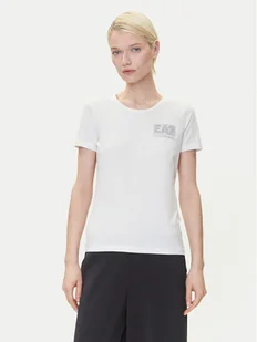 EA7 Emporio Armani T-Shirt 7W000492 AF10373 U0005 Écru Regular Fit - Koszulki i topy damskie - miniaturka - grafika 1