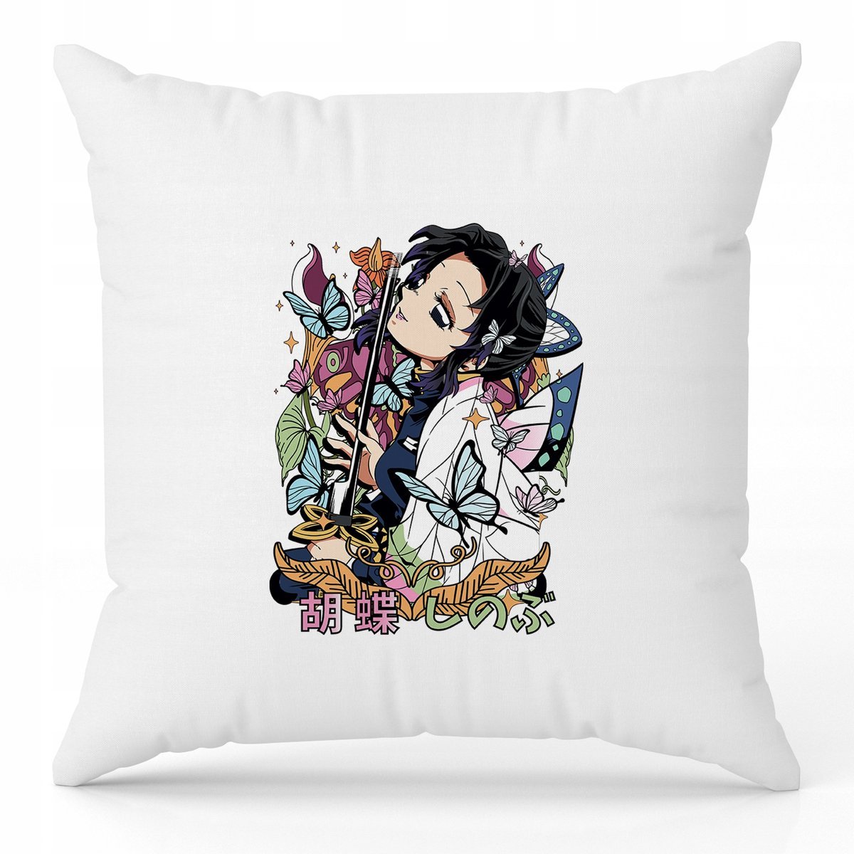 Poduszka Biała Ozdobna 40cm x 40cm KANAO TSUYURI Film Anime Prezent Wzory