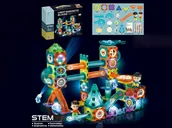 Klocki - ICOM Klocki magnetyczny zjeżdżalnia ze światłem 150el Nowa - miniaturka - grafika 1