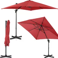 Parasole ogrodowe - Uniprodo Parasol ogrodowy wiszący - obrotowy - 250 x 250 cm - bordowy UNI_UMBRELLA_2SQ250BO UNI_UMBRELLA_2SQ250BO - miniaturka - grafika 1