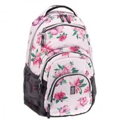 Plecaki szkolne i tornistry - Plecak szkolny dla dziewczynki jasnoróżowy Ars una  kwiaty czterokomorowy - miniaturka - grafika 1