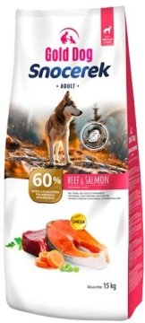 Gold Dog Snocerek Adult 15kg Sucha karma dla psa z wołowiną i łososiem