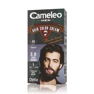 DELIA Cosmetics Cosmetics Cameleo Men Hair Colour Cream M) farba do włosów 3.0 Dark Brown 30ml - Farby do włosów i szampony koloryzujące - miniaturka - grafika 1