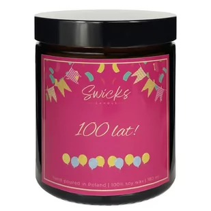 Świeca Sojowa Z Napisem Sto Lat 180 Ml Na Urodziny - Świece - miniaturka - grafika 1