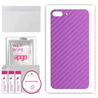 Szkła hartowane na telefon - Folia naklejka skórka strukturalna na TYŁ do Apple iPhone 8 Plus -  Carbon Fioletowy - apgo SKINS - miniaturka - grafika 1