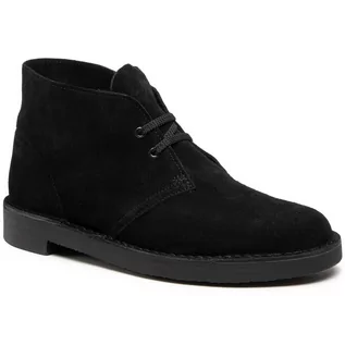 Botki męskie - Trzewiki Clarks Bushacre 3 261635277 Black Suede - grafika 1