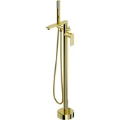 Baterie umywalkowe - Mexen Leda wolnostojąca bateria wannowa, złota - miniaturka - grafika 1