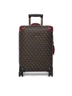 Walizki - Walizka kabinowa Guess Latona Travel TWLQ92 11983 Brązowy - miniaturka - grafika 1