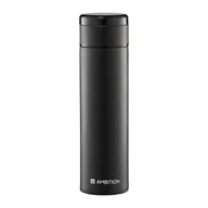 Butelki termiczne - Butelka termiczna czarna ze stali nierdzewnej Indi 420 ml AMBITION - miniaturka - grafika 1