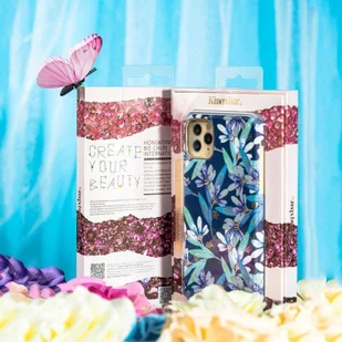 Kingxbar Blossom etui ozdobione oryginalnymi Kryształami Swarovskiego iPhone 11 Pro Max wielokolorowy (Leaf) - Etui i futerały do telefonów - miniaturka - grafika 17