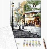 Malowanie po numerach - BRUSHME Malowanie po numerach BRUSHME, 40x50 cm, letnia kawiarnia, 1 szt. - miniaturka - grafika 1