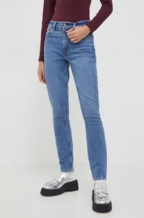 Spodnie damskie - Abercrombie & Fitch jeansy damskie kolor niebieski - grafika 1
