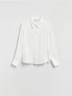 Koszule damskie - Reserved - Koszula z wiskozy - biały - miniaturka - grafika 1