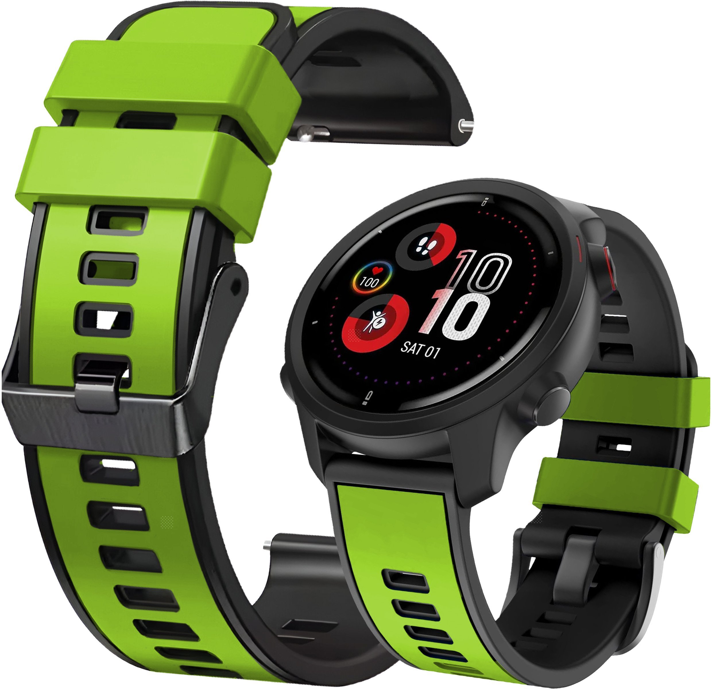 ChronSmarta Pasek ChronSmarta do smartwatch'a Huawei Watch GT 2 2e 3 4 5 46mm pro active classic elite se Limonkowy