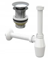 Korki do umywalek - Korek Klik Klak + Syfon Do Umywalki Bez Przelewu - miniaturka - grafika 1