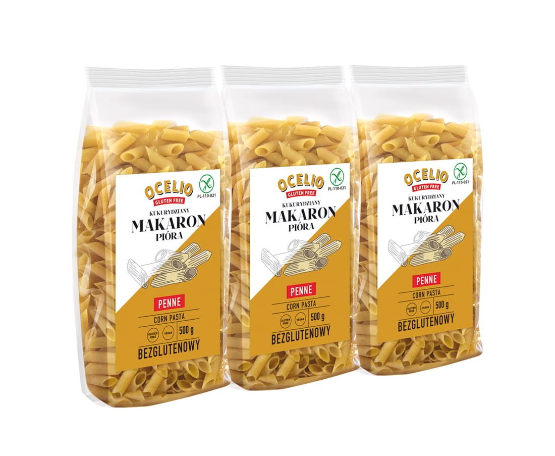 Ocelio Makaron Pióra Penne 500g (ZESTAW 3 szt.)