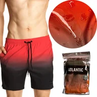 Kąpielówki męskie - Kąpielówki WODNY PRINT szorty plażowe ATLANTIC - M - miniaturka - grafika 1