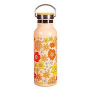Butelki dla niemowląt - Pomarańczowa butelka dla dzieci ze stali nierdzewnej 500 ml 70s Floral – Sass & Belle - miniaturka - grafika 1