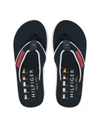 Klapki i japonki męskie - Tommy Hilfiger Japonki Patch Hilfiger Beach Sandal FM0FM05435 Granatowy - miniaturka - grafika 1