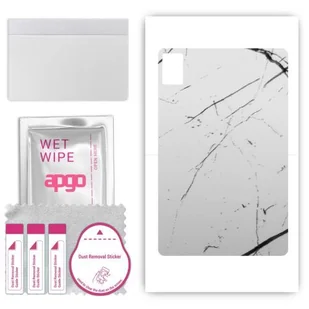 folia naklejka skórka strukturalna na TYŁ do Blackview Tab 60 - Marmur Biały - apgo SKINS - Akcesoria do tabletów i e-booków - miniaturka - grafika 1