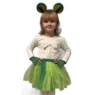 Dodatki do strojów karnawałowych - Zestaw Żabka opaska spódniczka rękawiczki - miniaturka - grafika 1