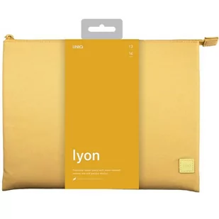 UNIQ etui Lyon laptop Sleeve 14" żółty/canary yellow Waterproof RPET - Części i akcesoria do laptopów - miniaturka - grafika 2