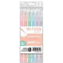 INTERDRUK Cienkopis Pastel Line 6 kolorów - - Cienkopisy - miniaturka - grafika 1