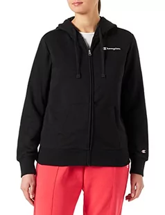 Champion Damska bluza z kapturem Legacy American Classics Powerblend Terry małe logo na zamek błyskawiczny, czarna, L - Bluzy damskie - miniaturka - grafika 1