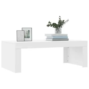 Stolik kawowy, biały 102x50x36 cm, materiał drewnopochodny Lumarko! - Ławy i stoliki kawowe - miniaturka - grafika 4
