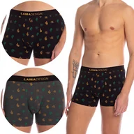 Majtki męskie - LAMA Bokserki Męskie Szorty Bawełniane 2-PAK - L - miniaturka - grafika 1