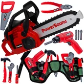 Zabawy w naśladowanie dorosłych - Zestaw Majsterkowicza Warsztat Narzędzia Piła Pas U151P - miniaturka - grafika 1