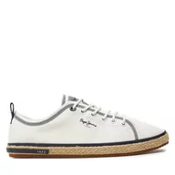 Półbuty męskie - Sneakersy Pepe Jeans Samoa Smart PMS10321 White 800 - miniaturka - grafika 1