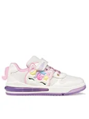Buty dla dziewczynek - Geox Sneakersy J Sketlite Girl J65NWB 0EWBC C0406 M Biały - miniaturka - grafika 1